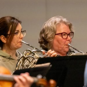 French horns Melissa Jeffrey, Sandi Sherk